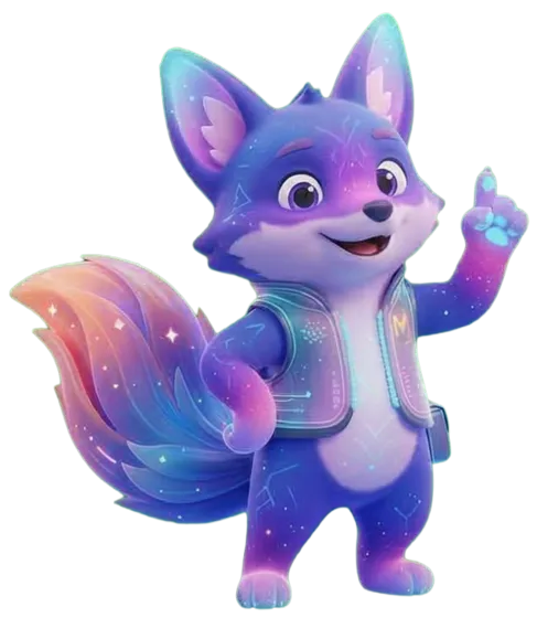 La mascotte Swishy qui lève le doigt